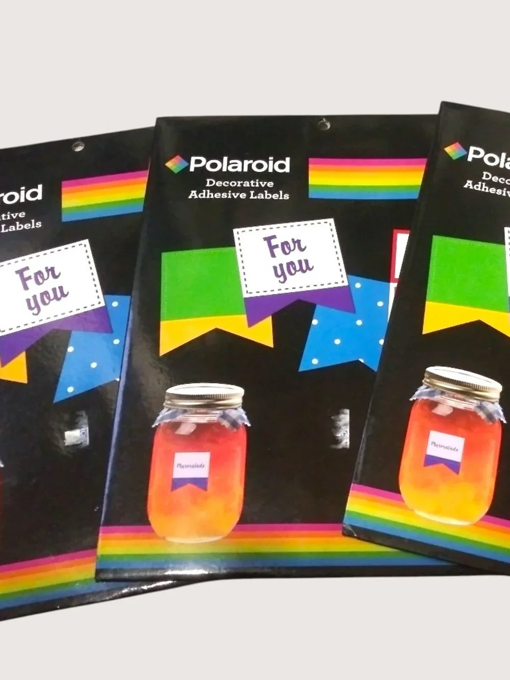 Lot 8 Polaroid Decorative Adhesive Labels Round Blank Tags Craft Gift Storage